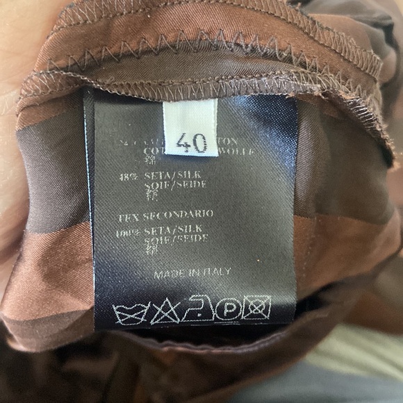 NWOT Costume National silk stripe pants - Picture 4 of 4